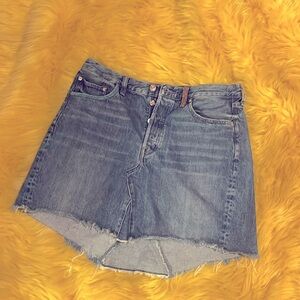 EDWIN RE DONE CAI denim butterfly mini skirt